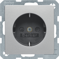 7341236084 SCHUKO socket outlet with enhanced touch protection,  Screw-in lift terminals,  Berker Q.1/Q.3/Q.7/Q.9