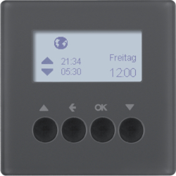 85741126 Blind time switch with display,  Berker Q.1/Q.3/Q.7/Q.9, anthracite velvety,  lacquered