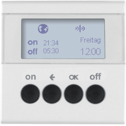 85745288 KNX radio timer quicklink with display,  Berker S.1/B.3/B.7, polar white matt