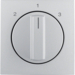 10841404 Centre plate with rotary knob for 3-step switch aluminium,  matt,  lacquered