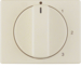 10870002 Centre plate with rotary knob for 3-step switch with neutral-position,  Berker Arsys,  white glossy