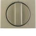 10870101 Centre plate with rotary knob for 3-step switch with neutral-position,  Berker Arsys,  light bronze matt,  aluminium lacquered