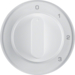 10962089 Centre plate with rotary knob for 3-step switch with neutral-position,  Berker R.1/R.3/R.8, polar white glossy