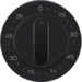 16332045 Centre plate for mechanical timer Berker R.1/R.3/R.8, black glossy