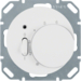 20302089 Temperature controller,  NC contact,  with centre plate with rocker switch,  Berker R.1/R.3/R.8, polar white glossy