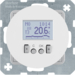 20452089 Thermostat,  NO contact,  with centre plate Time-controlled,  Berker R.1/R.3/R.8, polar white glossy