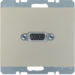 3315417004 VGA socket outlet with screw-in lift terminals,  Berker K.5, stainless steel matt,  lacquered