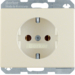 41150002 SCHUKO socket outlet with screw-in lift terminals,  Berker Arsys,  white glossy