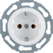 414520 SCHUKO socket outlet Installation position variable in 45° steps,  with screw-in lift terminals,  Serie 1930/Glas,  polar white glossy