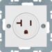 41681909 Socket outlet with earthing contact USA/CANADA NEMA 5-20 R with screw terminals,  Berker S.1/B.3/B.7, polar white matt,  lacquered