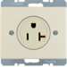 41690002 Socket outlet with earthing contact USA/CANADA NEMA 5-20 R with screw terminals,  Berker Arsys,  white glossy