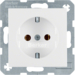 47431909 SCHUKO socket outlet Berker S.1/B.3/B.7, polar white matt