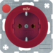 47432022 SCHUKO socket outlet "EDV" imprint Berker R.1/R.3/R.8, red glossy