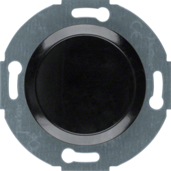 100921 Blind plug with centre plate Serie 1930/Glas,  black glossy
