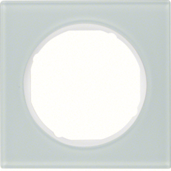 10112209 Frame 1gang Berker R.3, glass polar white