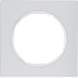 10112274 Frame 1gang Berker R.3, Aluminium/polar white