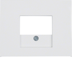 10357009 Centre plate with TAE cut-out Berker K.1, polar white glossy