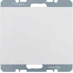 10457009 Blind plug with centre plate Berker K.1, polar white glossy