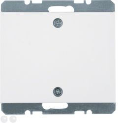 10457109 Blind plug with centre plate,  screw-on Berker K.1, polar white glossy