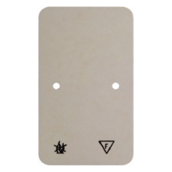 105340 Base plate self-extinguishing for double socket outlet Surface-mounted accessories,  white