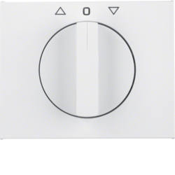 10777109 Centre plate with rotary knob for rotary switch for blinds Berker K.1, polar white glossy