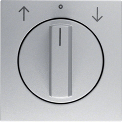 10801404 Centre plate with rotary knob for rotary switch for blinds aluminium,  matt,  lacquered