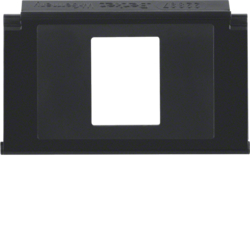 111116 Mounting plate 1gang for modular jack with labelling field,  Aquatec IP44, black