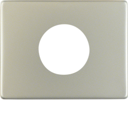 11650104 Centre plate for push-button/pilot lamp E10 Berker Arsys,  stainless steel,  metal matt finish