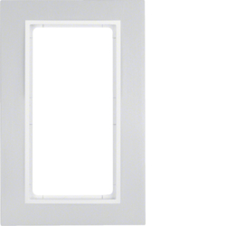 13096914 Frame with large cut-out Berker B.7, Aluminium/polar white matt,  aluminium anodised