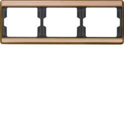 13730007 Frame 3gang horizontal Berker Arsys Kupfer Med,  copper,  natural metal