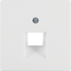 14076089 Centre plate for FCC socket outlet Berker Q.1/Q.3/Q.7/Q.9, polar white velvety