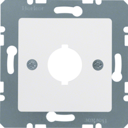14311909 Central plate with installation opening Ø 18.8 mm Central plate system,  polar white matt/velvety