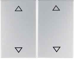 14357203 Rocker 2gang with imprinted arrows symbol Berker K.5, Aluminium,  aluminium anodised