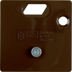 149301 50 x 50 mm centre plate for RCD protection switch System 50 x 50 mm,  brown glossy