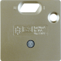 149311 50 x 50 mm centre plate for RCD protection switch System 50 x 50 mm,  light bronze matt,  lacquered
