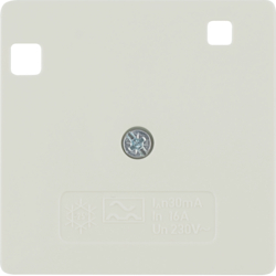 149602 50 x 50 mm centre plate for RCD protection switch System 50 x 50 mm,  polar white glossy