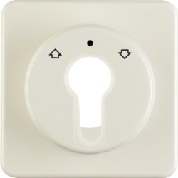 151812 Centre plate for key push-button for blinds/key switch Splash-protected flush-mounted IP44, white glossy
