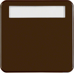 162901 Rocker with labelling field,  Splash-protected flush-mounted IP44, brown glossy