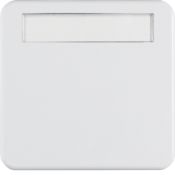 162909 Rocker with labelling field,  Splash-protected flush-mounted IP44, polar white glossy
