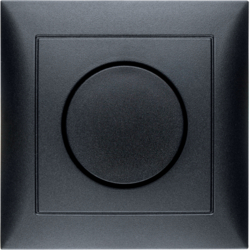 28199949 Rotary dimmer with cover plate Setting knob,  with soft-lock,  Berker S.1, anthracite,  matt