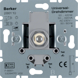 286110 Universal rotary dimmer (R,  L,  C) with soft-lock,  Light control,  others