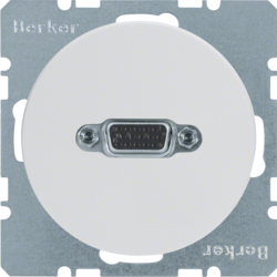 3315402089 VGA socket outlet Berker R.1/R.3/R.8, polar white glossy