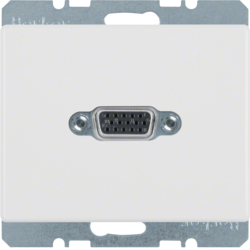 3315410069 VGA socket outlet with screw-in lift terminals,  Berker Arsys,  polar white glossy