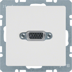 3315416089 VGA socket outlet with screw-in lift terminals,  Berker Q.1/Q.3/Q.7/Q.9, polar white velvety