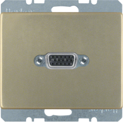 3315419011 VGA socket outlet with screw-in lift terminals,  Berker Arsys,  light bronze matt,  lacquered