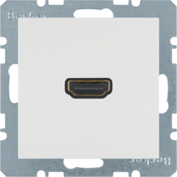 3315428989 High definition socket outlet Berker S.1/B.3/B.7, polar white glossy