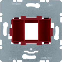 454001 Supporting plate with red mounting device 1gang for modular jack Communication technology