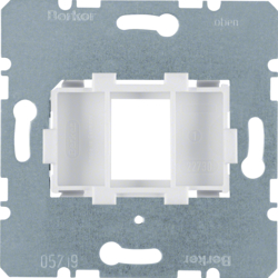 454002 Supporting plate with white mounting device 1gang for modular jack Communication technology