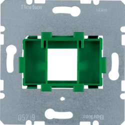 454004 Supporting plate with green mounting device 1gang for modular jack Communication technology