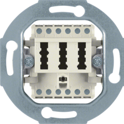 454402 TAE socket outlet 2x6/6 NFF Communication technology,  white matt